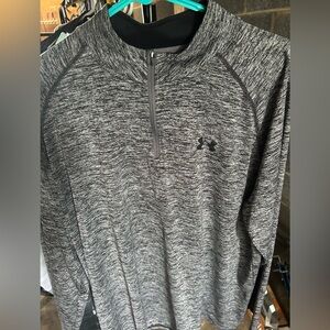 Under Armour Black and Gray HeatGear Pullover